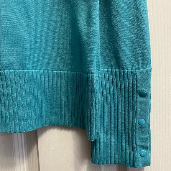 NWT NINE & Co. Collared Sweater With Snap On Sleeves/Collar Sz L - Picture 3 of 11